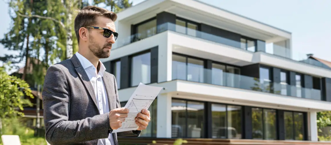 Melbourne property valuer inspecting a house in the eastern suburbs
